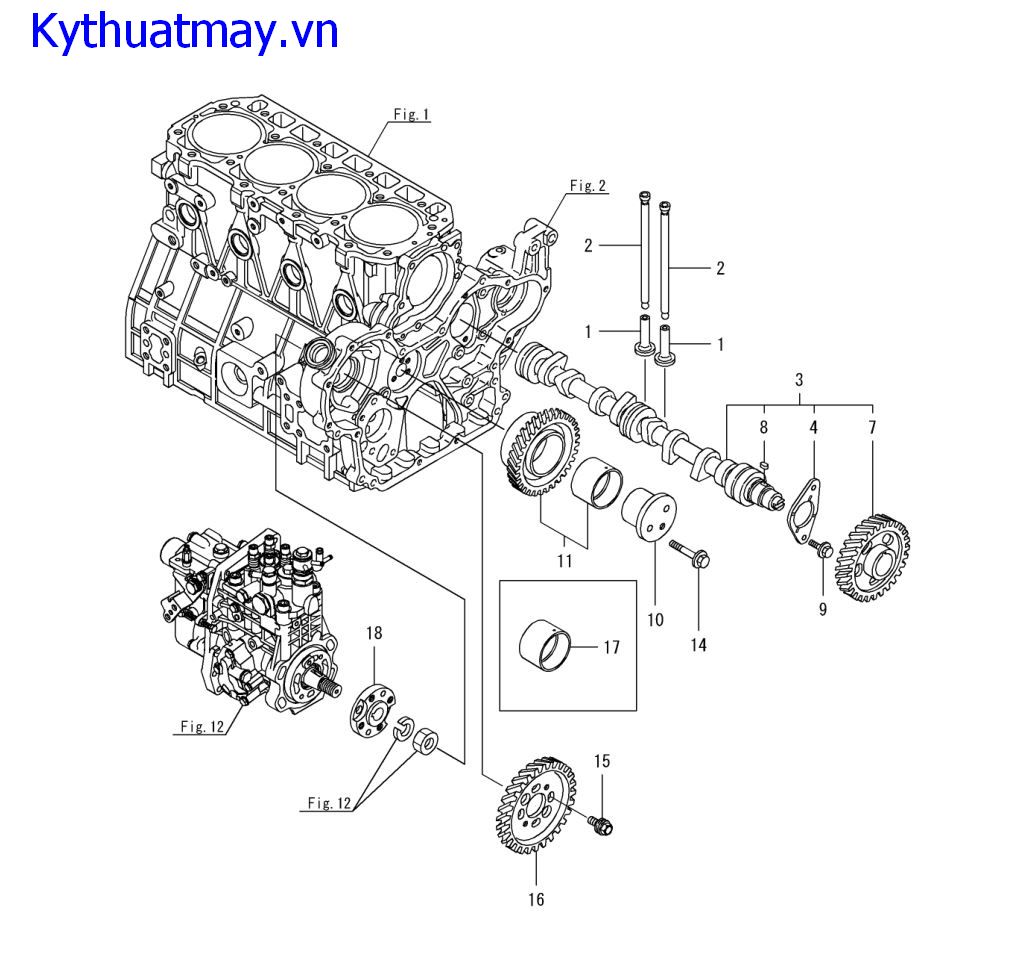 trục cam và thiết bị lái